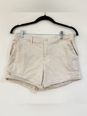 Sanctuary Rolled Cream Chino Shorts Size 27